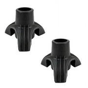 2PCS Rubber Tips for Canes, Soft Silicone Prevent Slipping Fall Walking Sticks Foot Pad with 3 Prong Non-Slip Rubber Tripod Cane Tip Self Standing Base Replacement Rubber Foot Pad